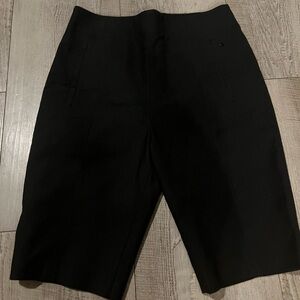 Tibi Biker Shorts, Black, 4